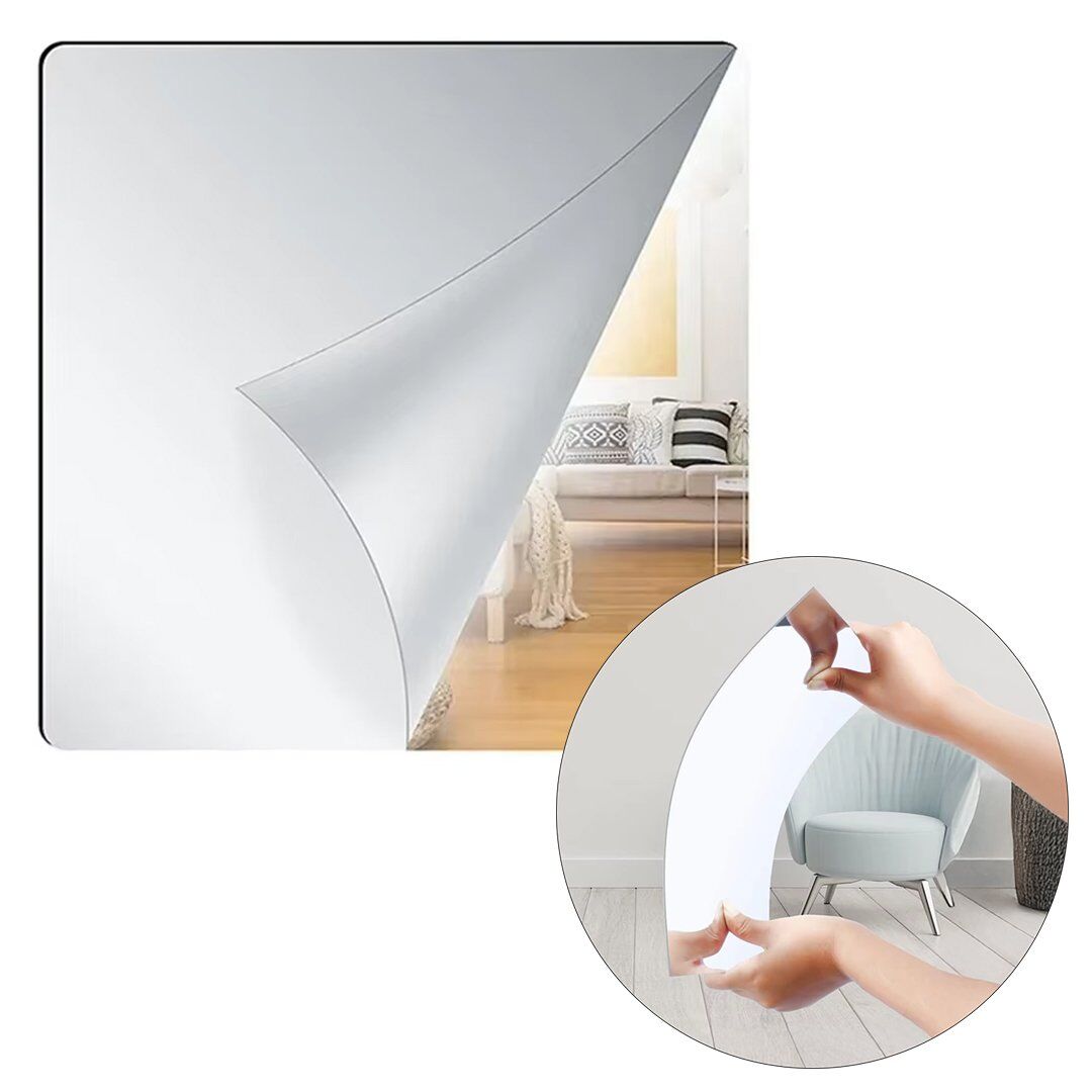 Sunup 20x20cm Kendinden Yapışkanlı Esnek PVC Duvar Aynası