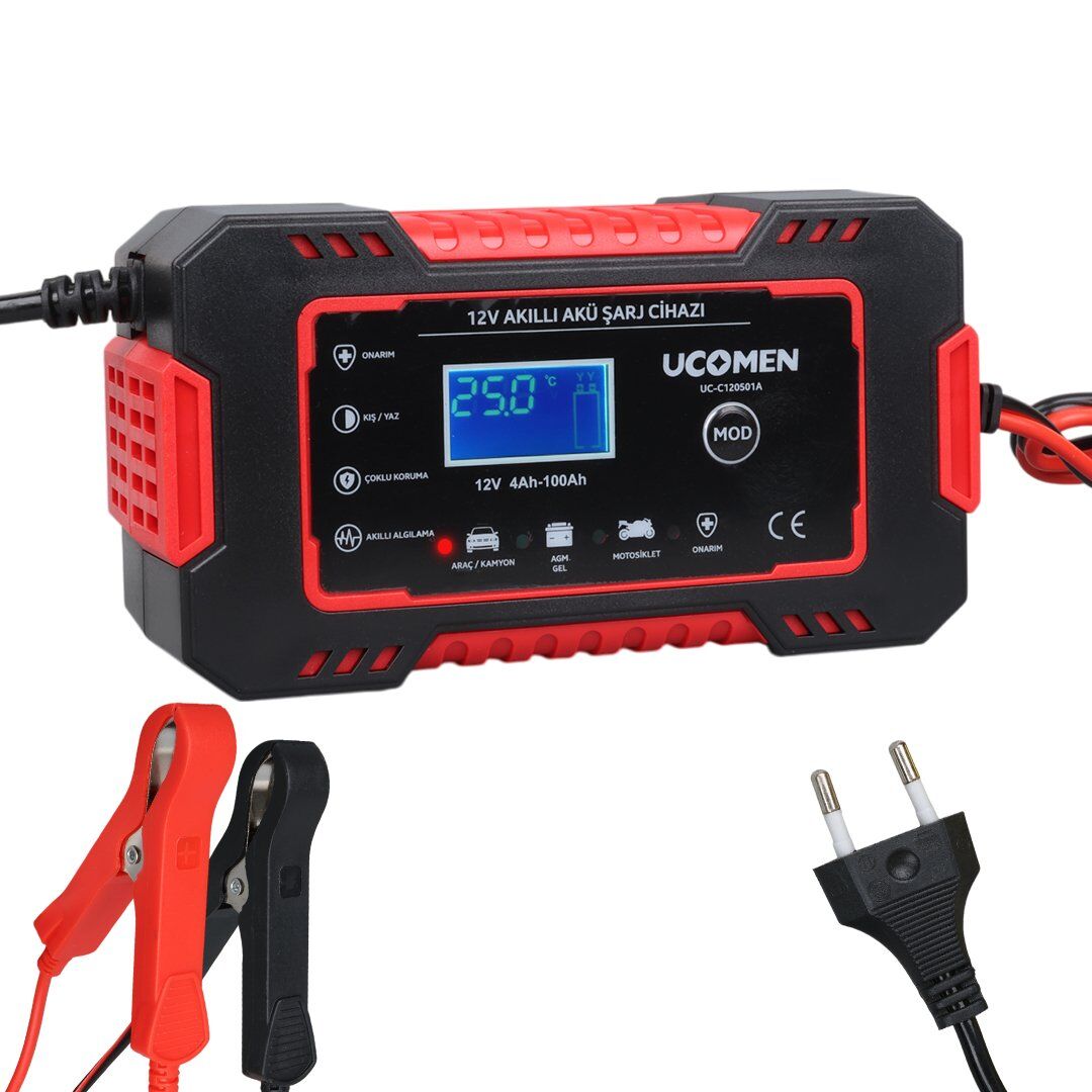 Ucomen UC-C120501A 12Volt 6Amper Göstergeli Akü Şarj Cihazı