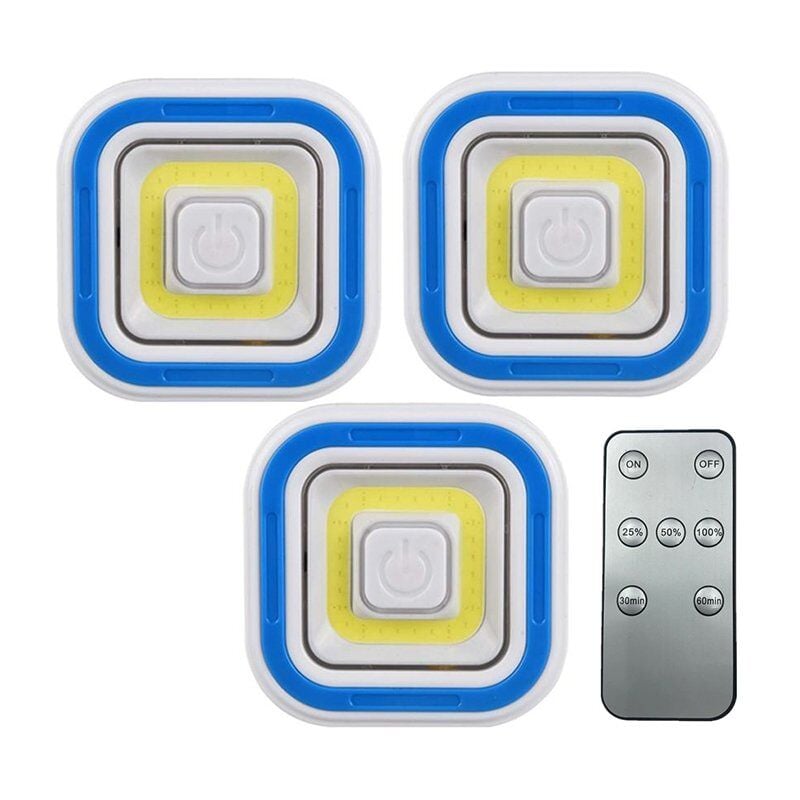 Powermaster PM-6936 Cob Ledli Pilli Kumandalı Üçlü Lamba