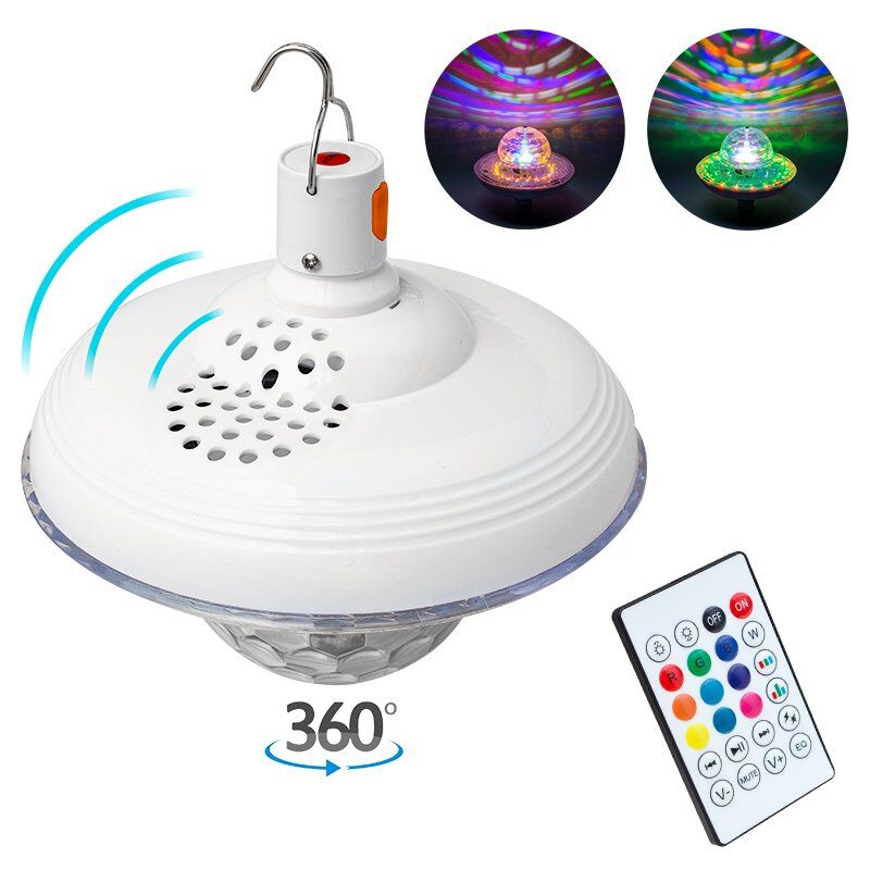Powermaster PM-4193 Bluetooth Destekli Animasyonlu 8 Watt Kumandalı Şarjlı Ufo Tip Disko Topu