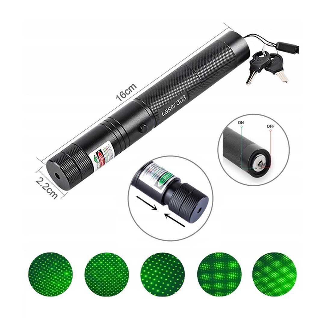 PowerMaster OM-1201 Şarjlı Anahtar Emniyetli Yeşil Lazer