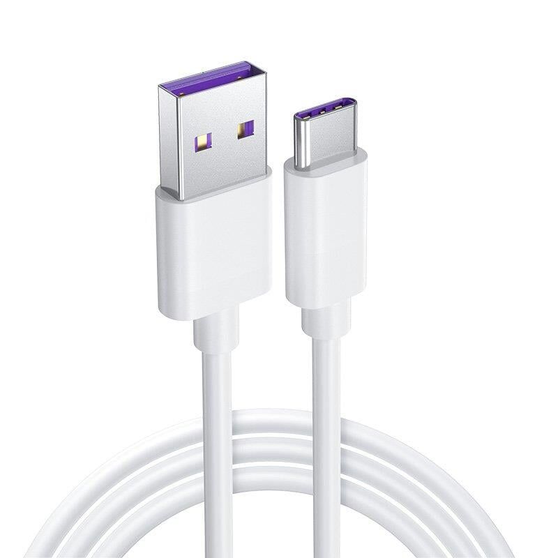 Powermaster PM-18299 Beyaz 5A Hızlı Şarj Destekli USB Type-C Şarj Ve Data Kablosu