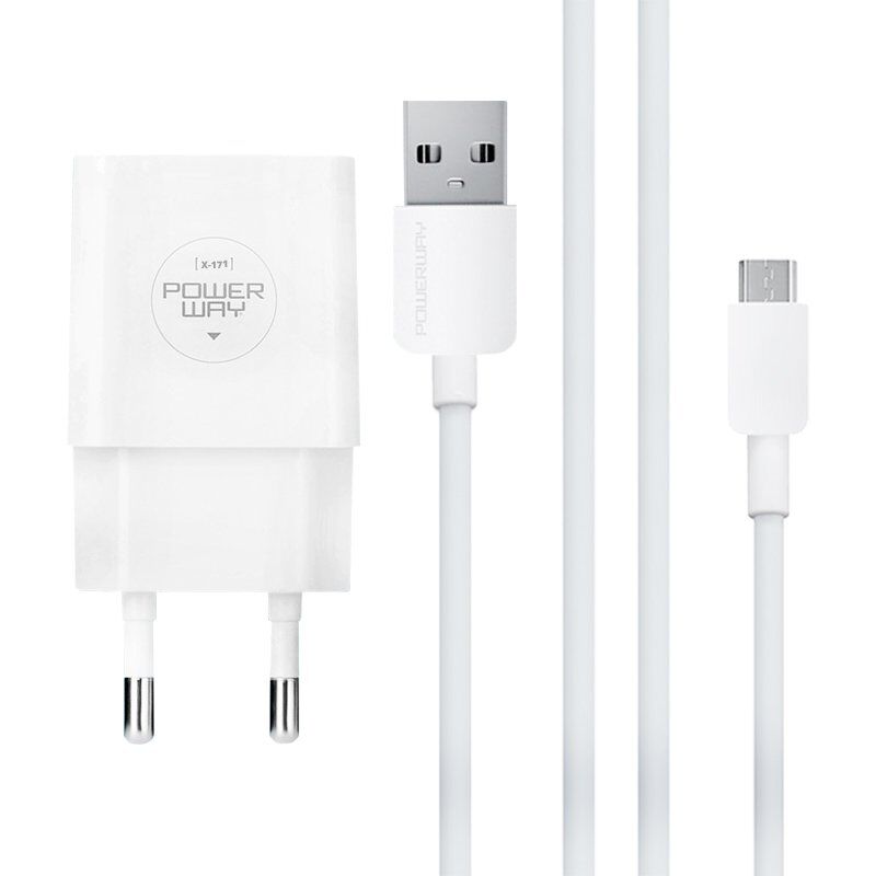 Powerway X-171 Micro USB 2.1 Amper Şarj Aleti + Kablo
