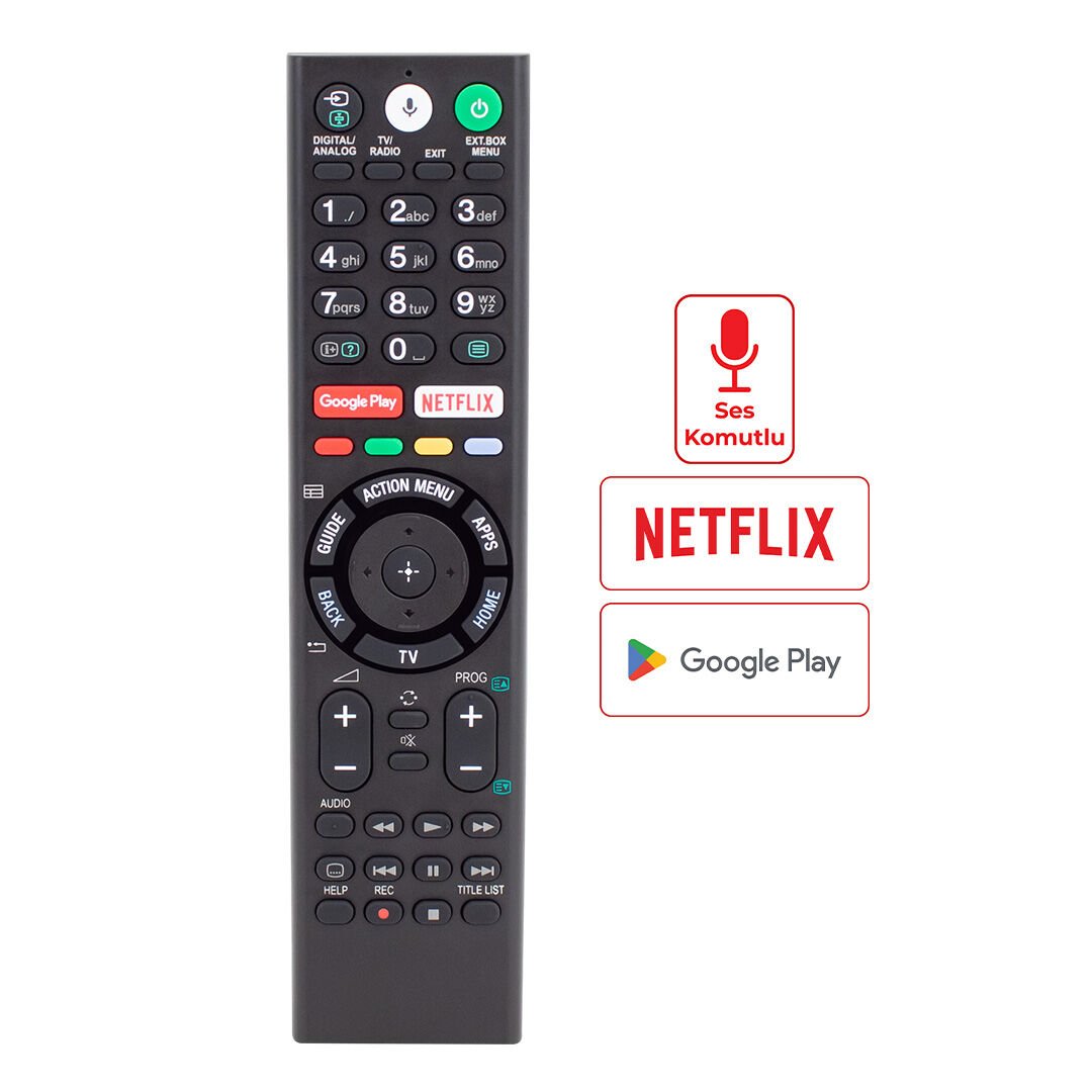 Sony RMF-TX310E Ses Komutlu Lcd Led Tv Kumanda