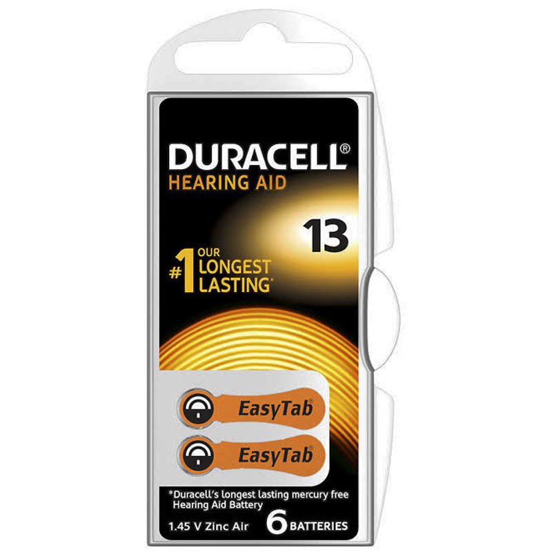 Duracell 13 No Kulaklık İşitme Cihazı Pili (6'lı Paket)
