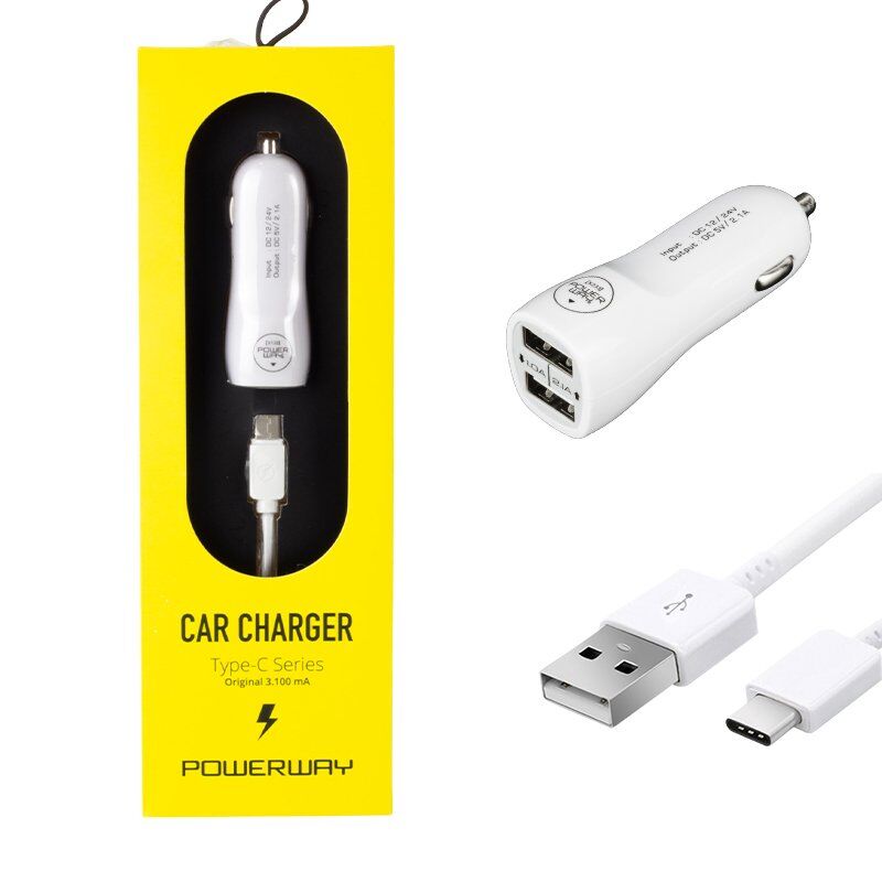 Powerway X133 3.1A Type-C Araç Çakmaklık Şarj Aleti
