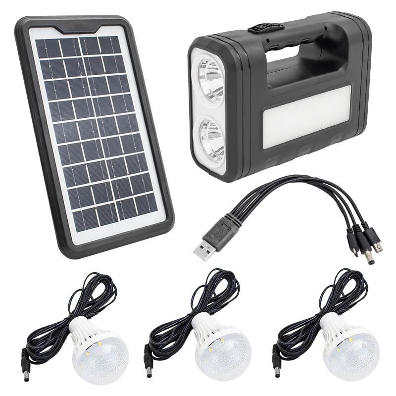 Powermaster Solar Panelli 3 Ampullü Solar Aydınlatma