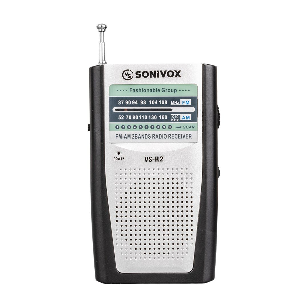 Sonivox VS-R2 Gümüş Renk Analog Fm Radyo