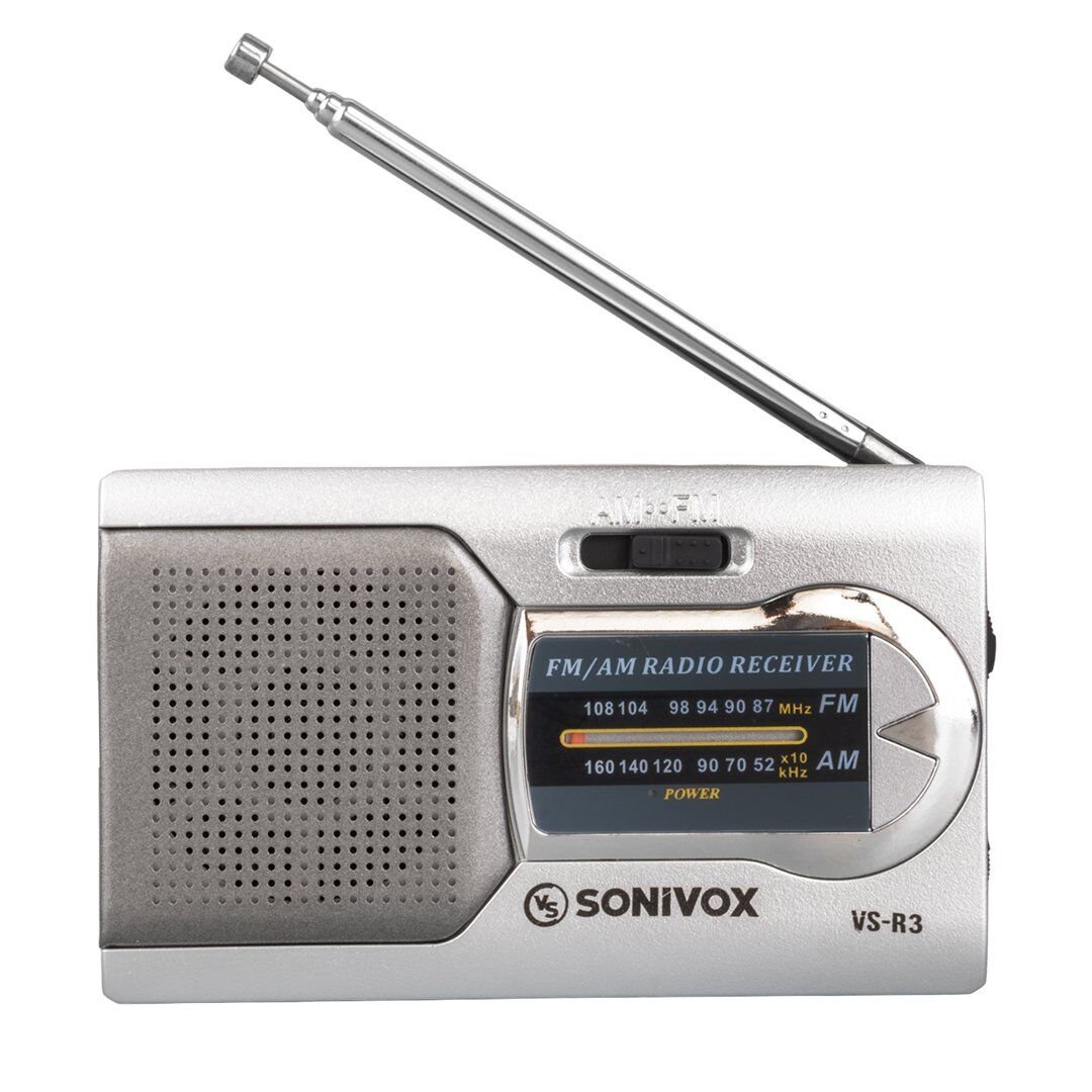 Sonivox VS-R3 Gümüş Renk Analog Fm Radyo