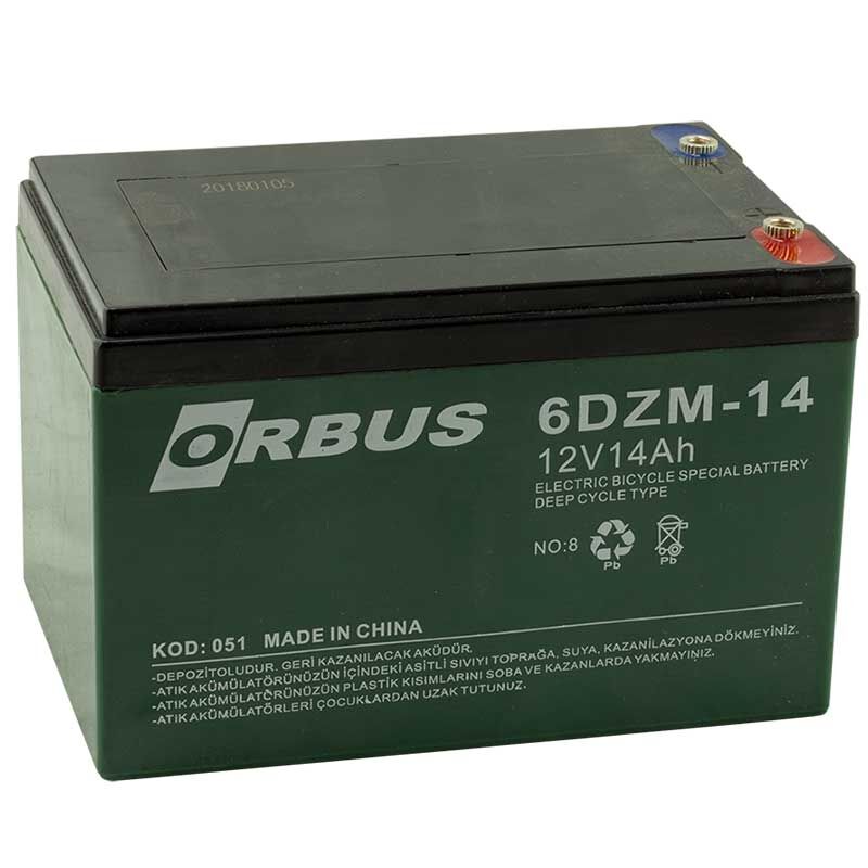 Orbus KIJO 12 Volt 14 Amper Elektrikli Bisiklet Aküsü