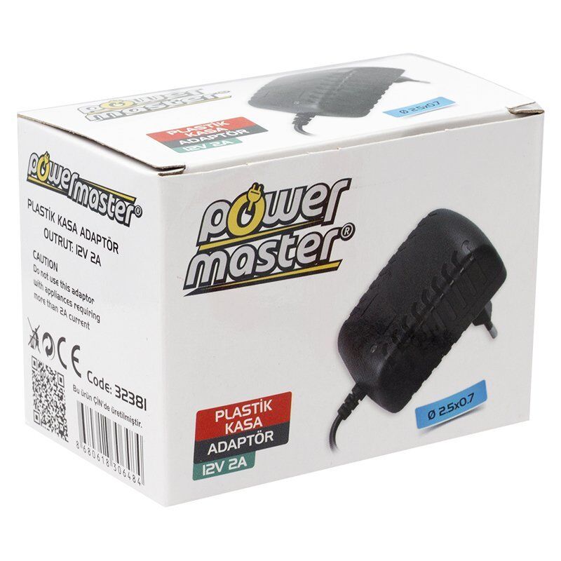 Powermaster 12V 2A İnce Uçlu Pc Adaptörü