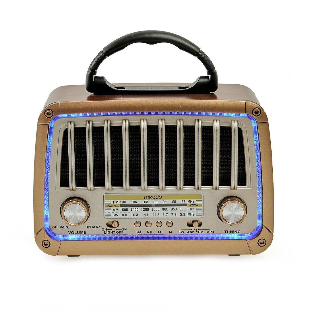 Mikado MDR-327 Ahşap Bluetooth Destekli Nostaljik Radyo