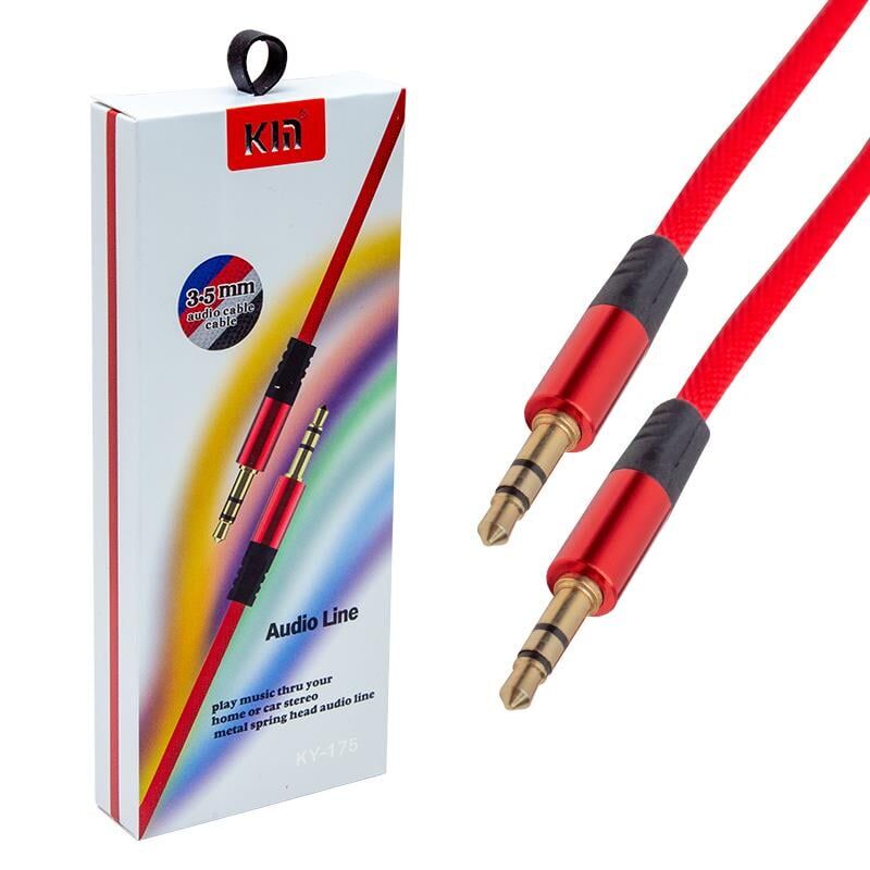 Powermaster 3.5 Mm Erkek/Erkek Kırmızı Stereo Aux Kablo
