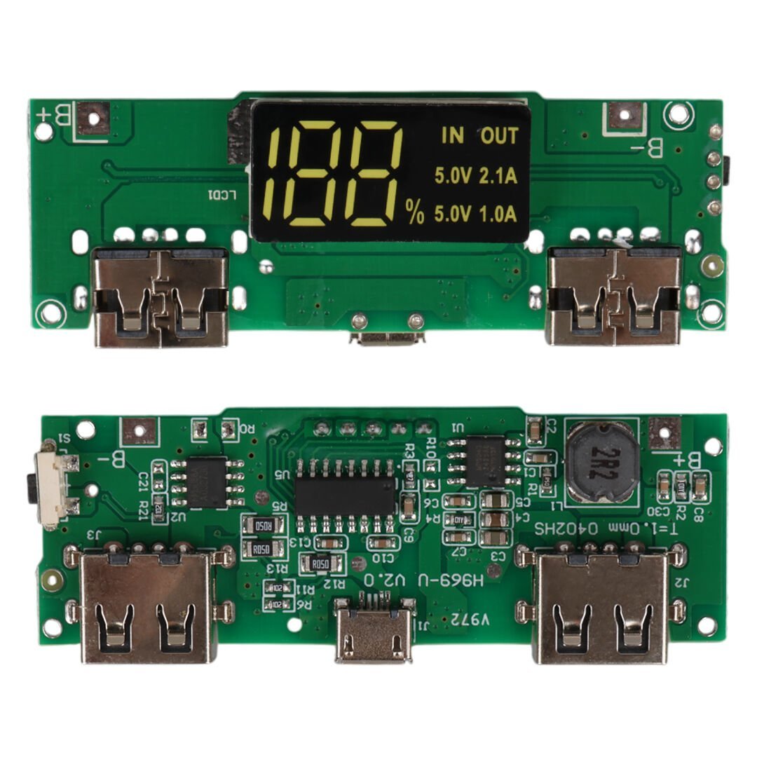 Weko WK-22851 Lityum Pil Powerbank Şarj Modülü Dijital Ekranlı İki Port 5V-2.1A