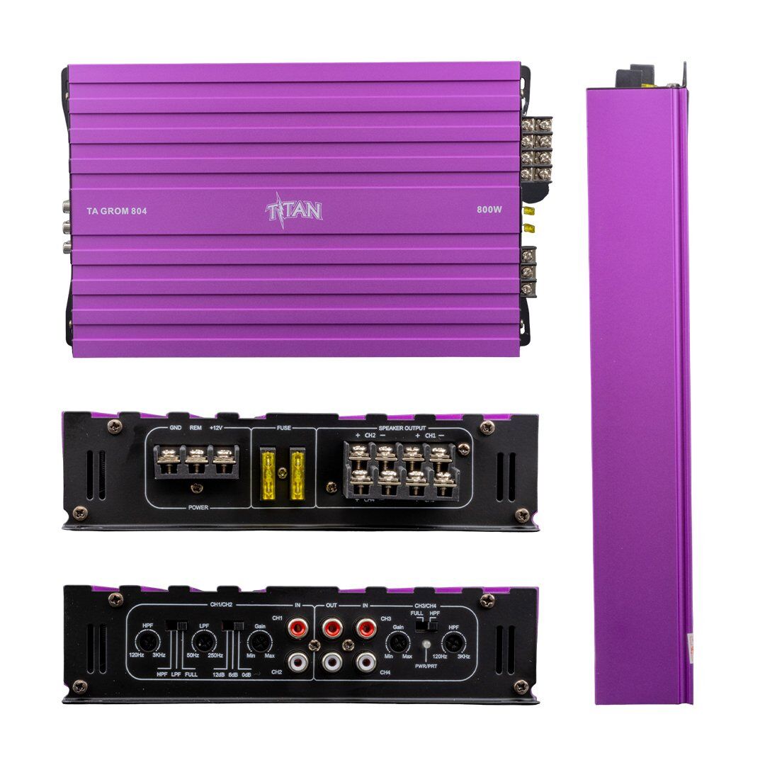 Magicvoice Titan-804 4 Kanallı Max 1600 Watt Oto Amfi