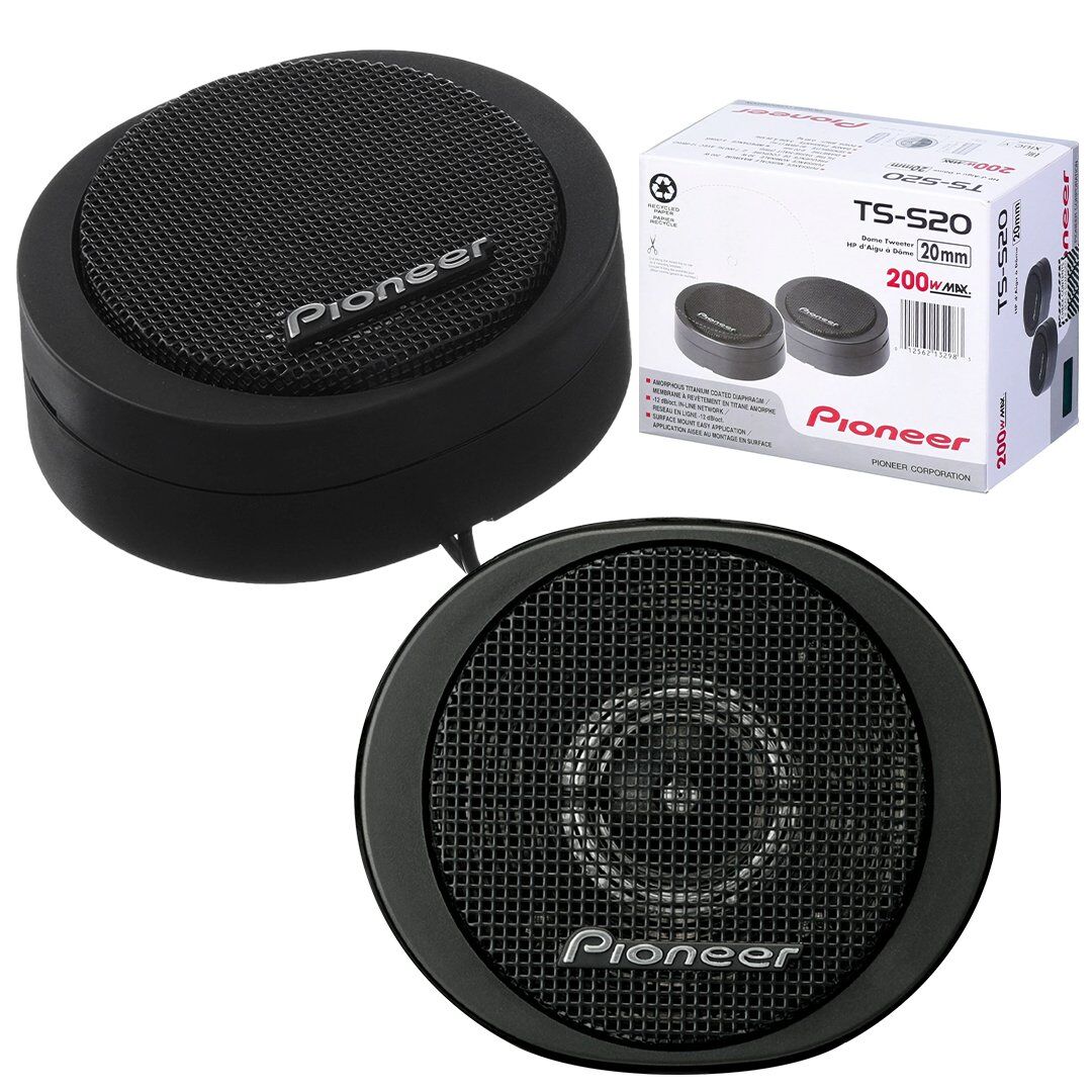 Pioneer TS-S20 3/4'' 20Mm 200 Watt Hard Dome Super Tweeter Tiz Hoparlör (2'LI Takım)