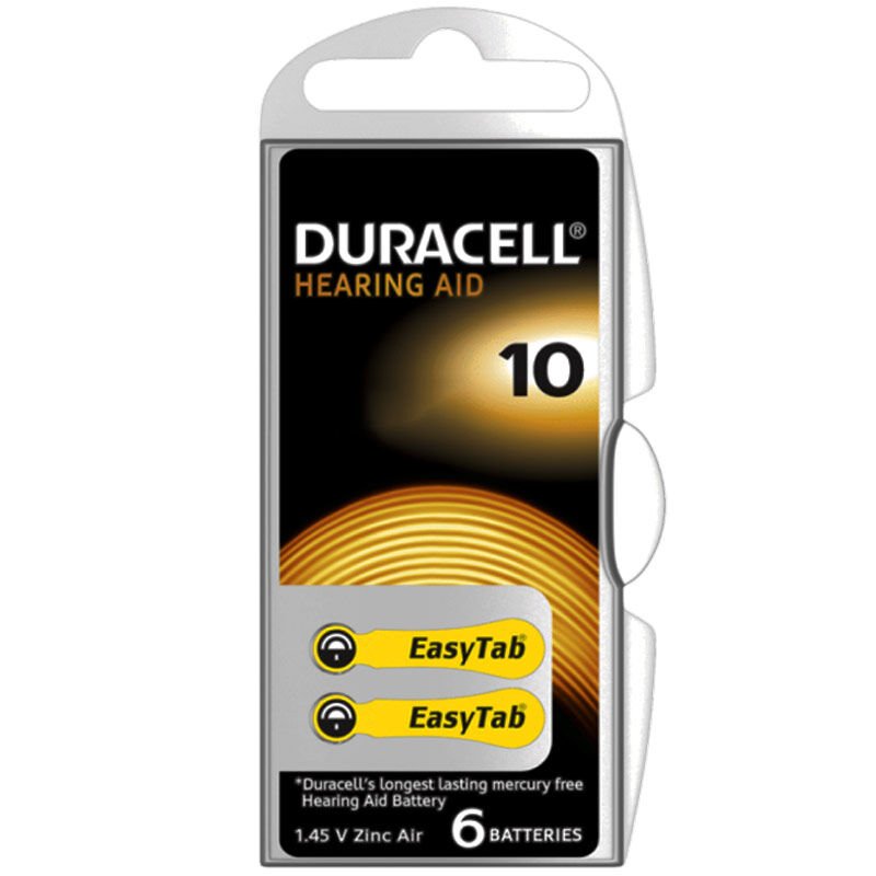 Duracell 10 No Kulaklık İşitme Cihazı Pili (6'lı Paket)