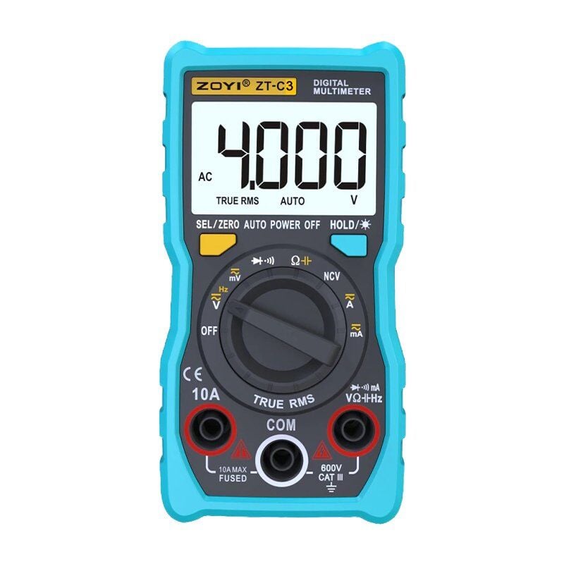 Zoyi ZT-C3 Otomatik Akım Voltaj Ölçer Dijital Multimetre Ölçü Aleti