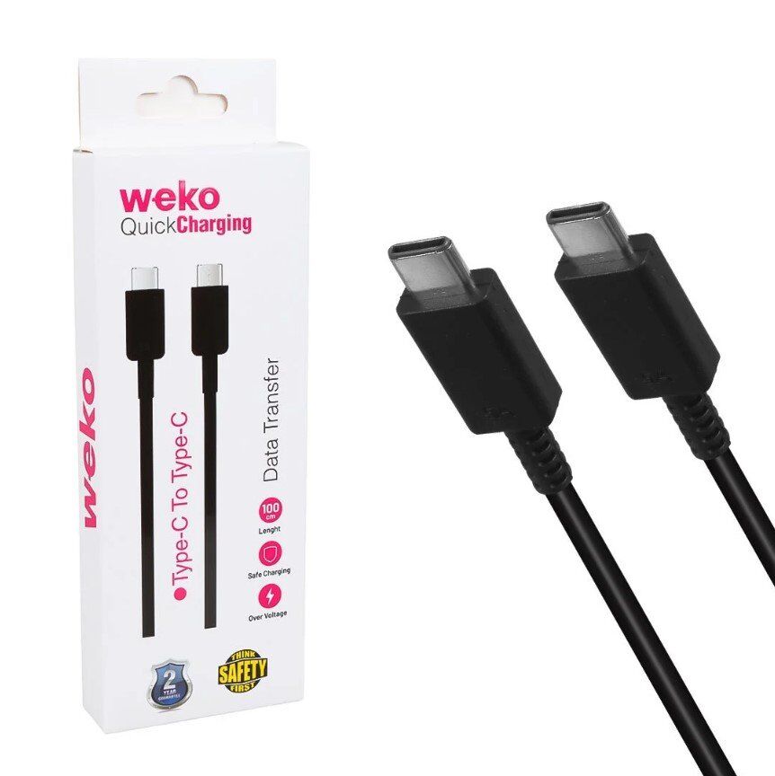 Weko WK-26526 Type-C To Type-C 5 Amper Telefon Şarj Kablosu