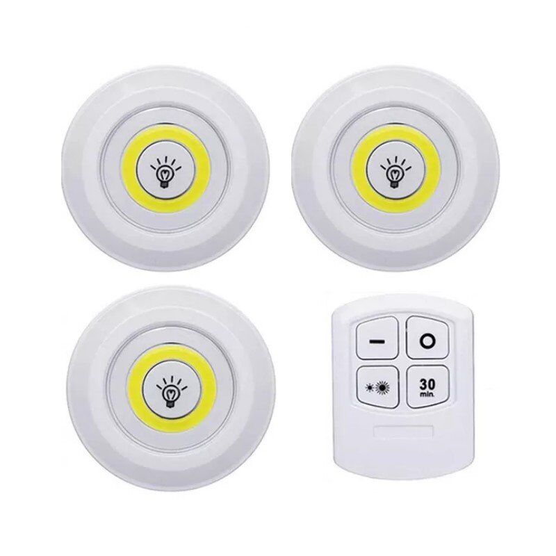 Powermaster Üçlü Kumandalı Pilli Dokunmatik Cob Led Lamba