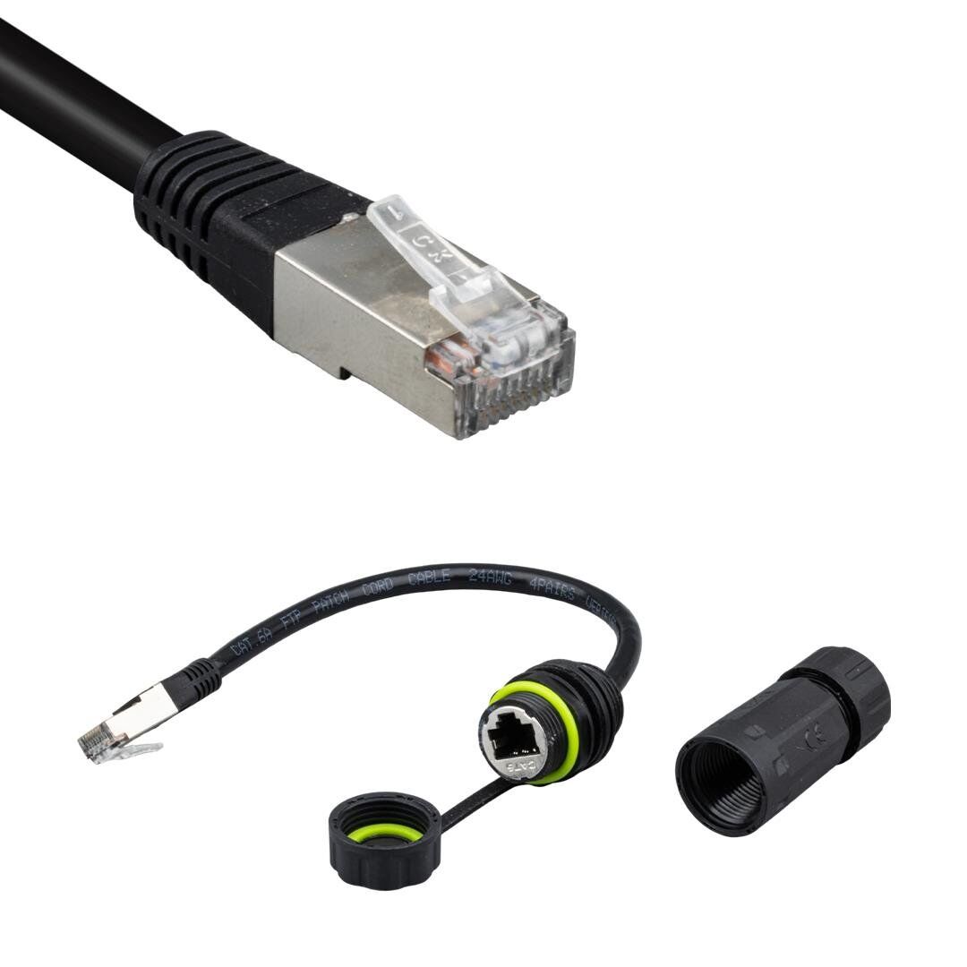 Powermaster Erkek - Dişi IP68 Su Geçirmez RJ45 Konnektör