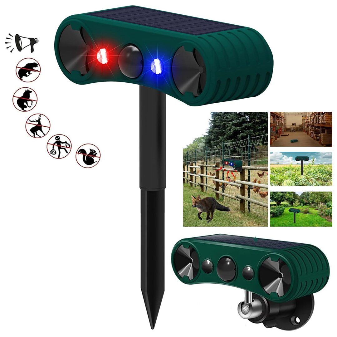 PowerMaster Ultrasonic Sesli Siren Solar Hayvan Kovucu