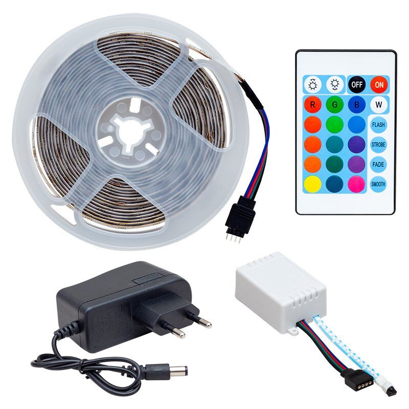 PowerMaster Animasyonlu Adaptörlü 5 Metre RGB Şerit Led