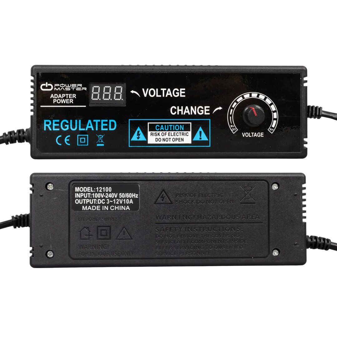 Powermaster PM-22380 3 Volt - 12 Volt - 10 Amper 5.5*2.5 Mm Uçlu Voltaj Kademeli Adaptör