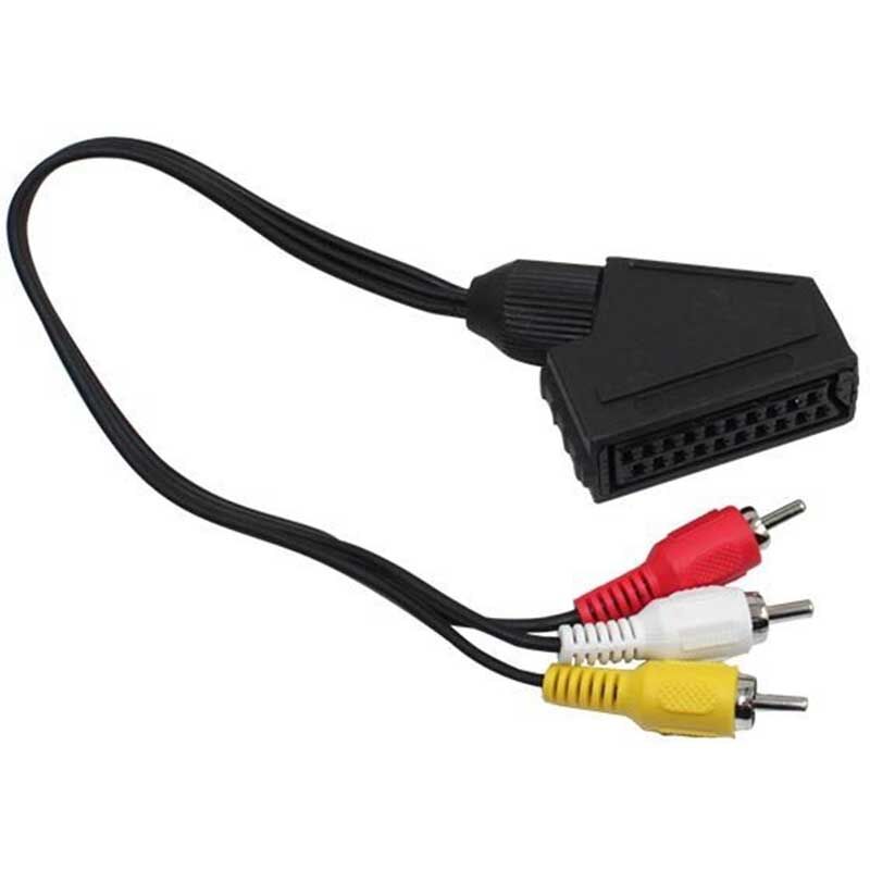 Elektromer 20 Cm Scart Adaptör Dişi Rca Erkek Kablo