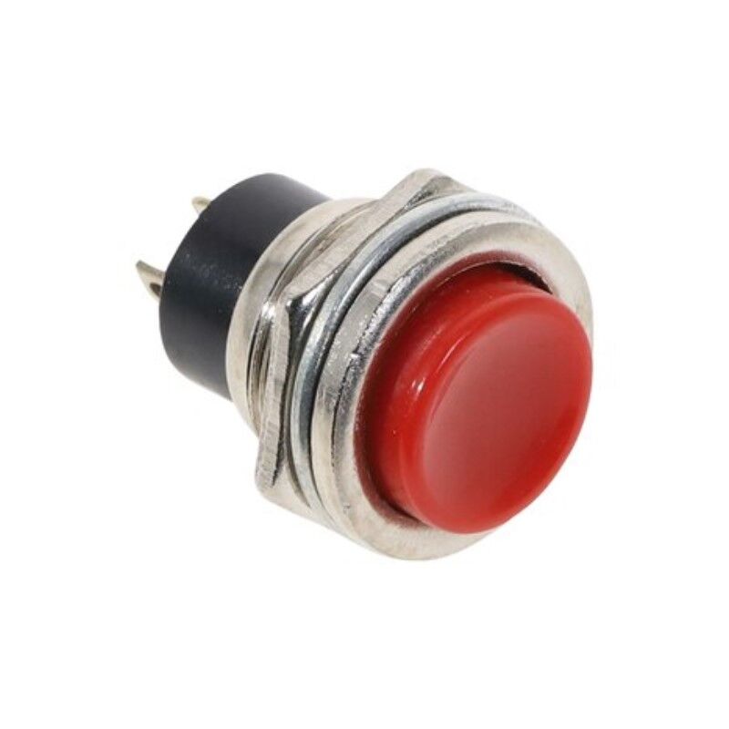 Powermaster IC-180 Yuvarlak 16Mm Kırmızı Metal Buton