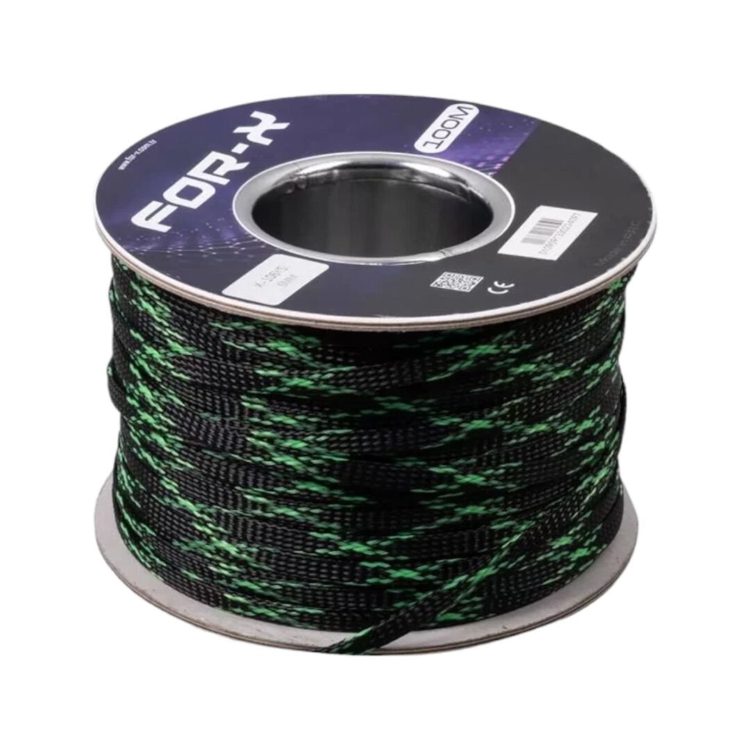 For-X X-106YS Yeşil-Siyah 6mm 100 Metre Kablo Çorabı