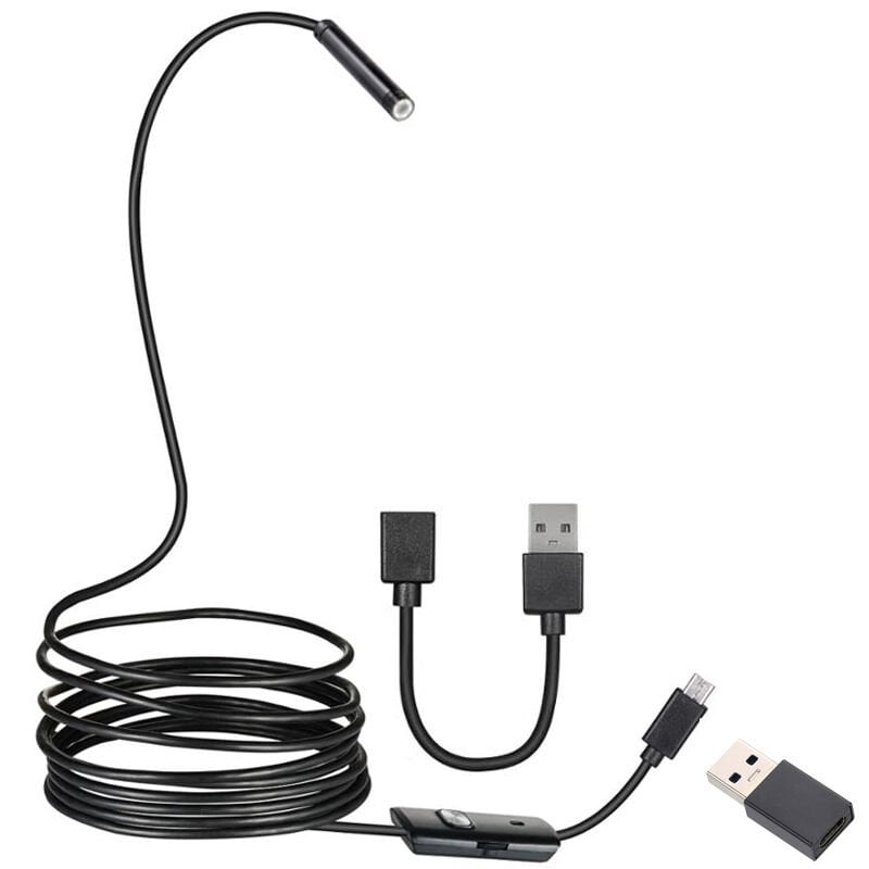 Powermaster 3İn1 8 Mm Işıklı 5 Metre Endeskop Yılan Kamera