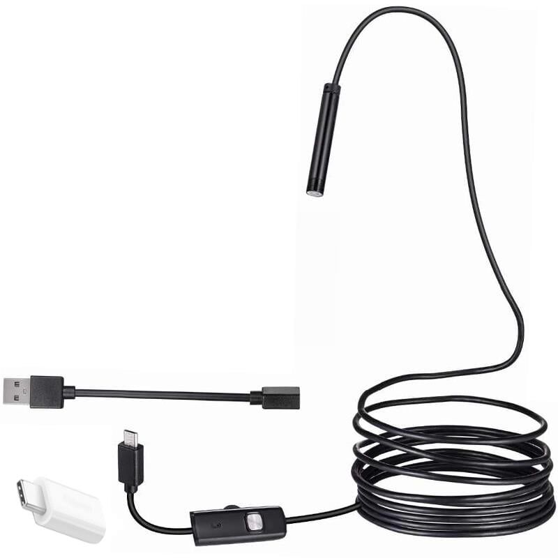 Powermaster 3İn1 8 Mm Işıklı 5 Metre Endeskop Yılan Kamera