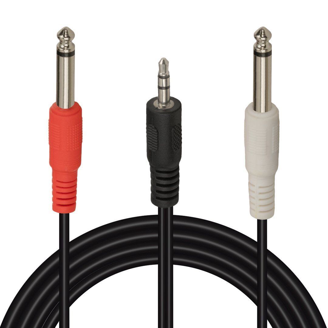 Powermaster PM-13934 3.5 Mm Stereo Erkek - 2x6.3 Mm Mono Erkek Ses Kablosu