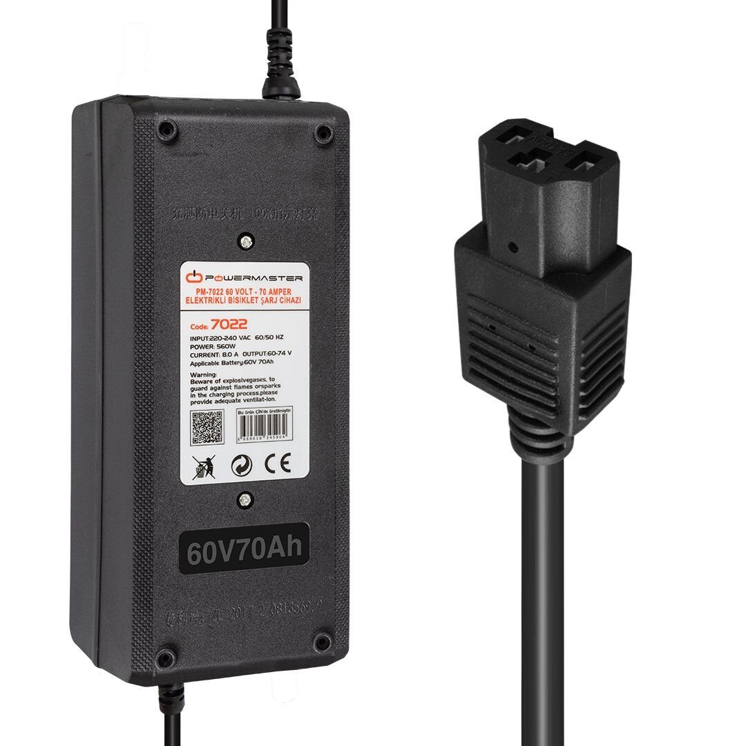 Powermaster PM-7022 60 Volt - 70 Amper Elektrikli Bisiklet Şarj Cihazı