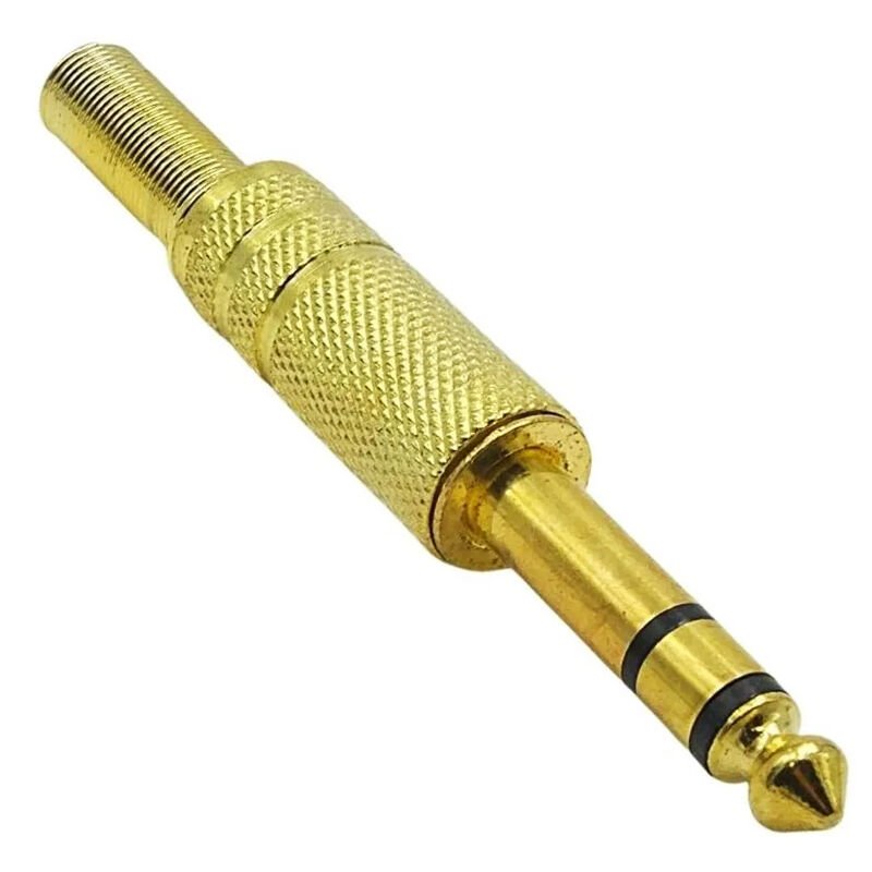 Powermaster PM-2227 Stereo Sarı Gold Metal Gitar Jack