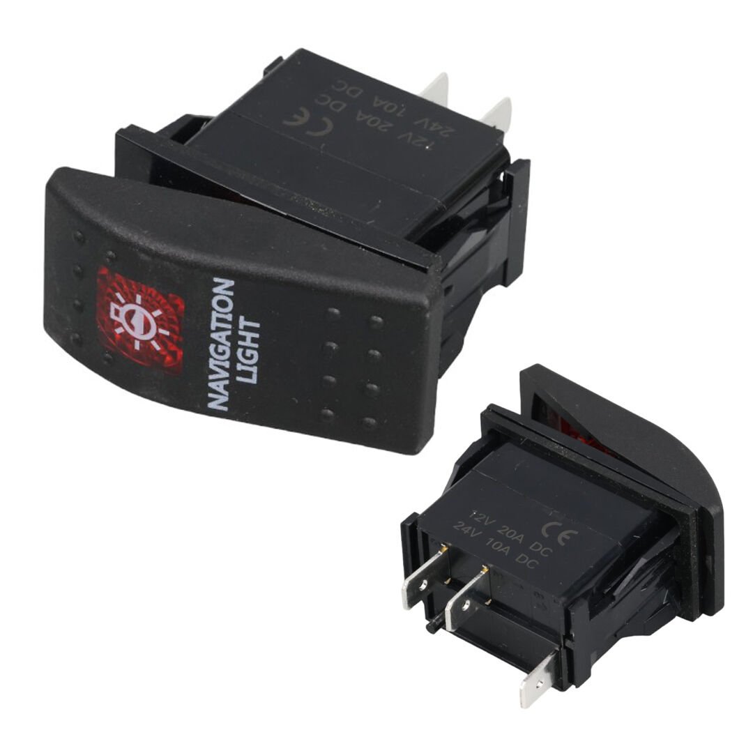 Powermaster Işıklı 3 Pinli On-Off 12-24V Marin Switch