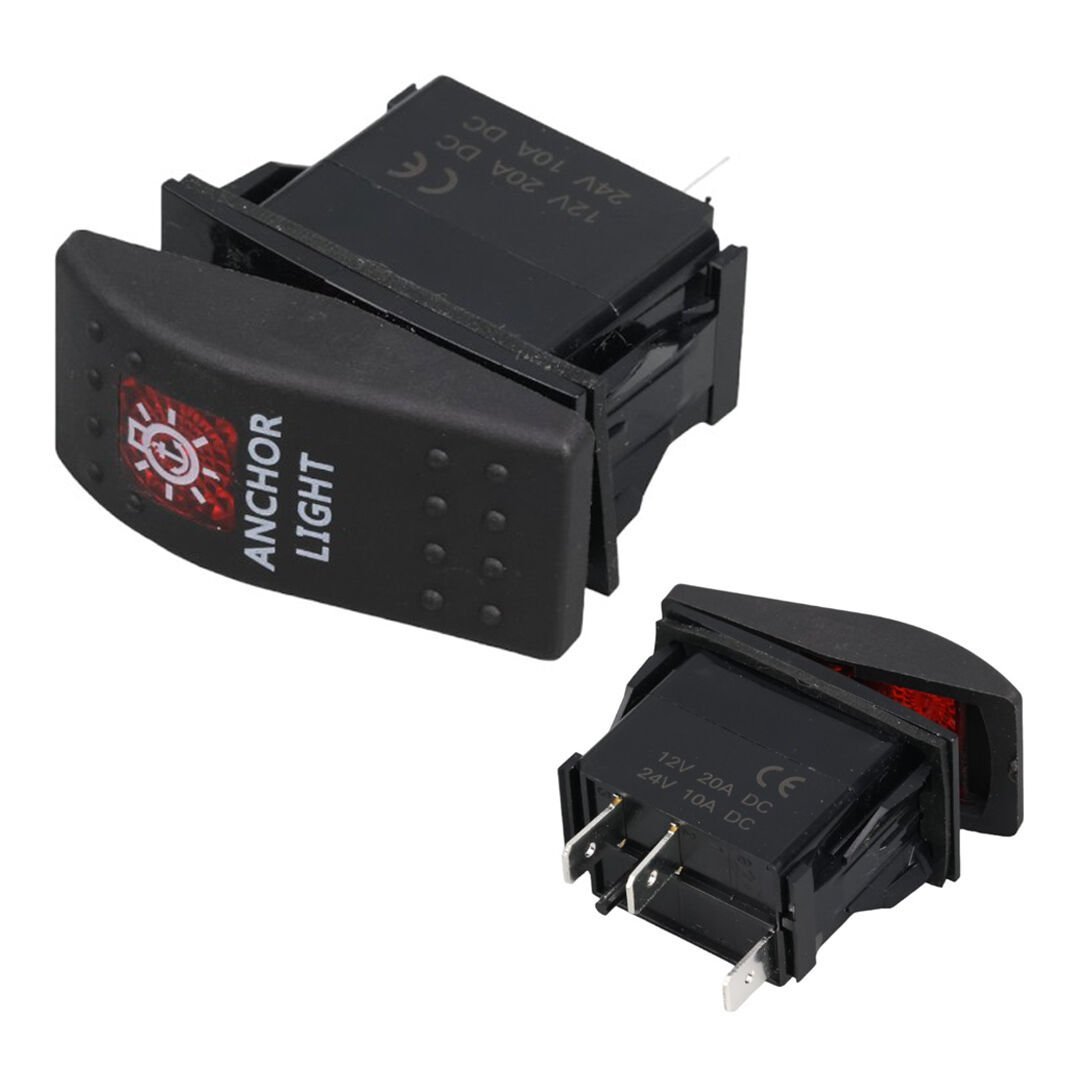 Powermaster Işıklı 3 Pinli On-Off 12-24V Marin Switch