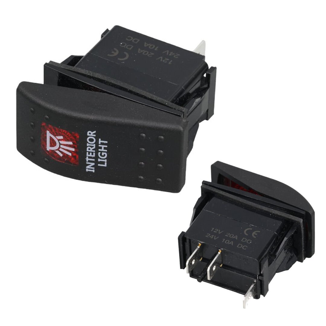 Powermaster Işıklı 3 Pinli On-Off 12-24V Marin Switch