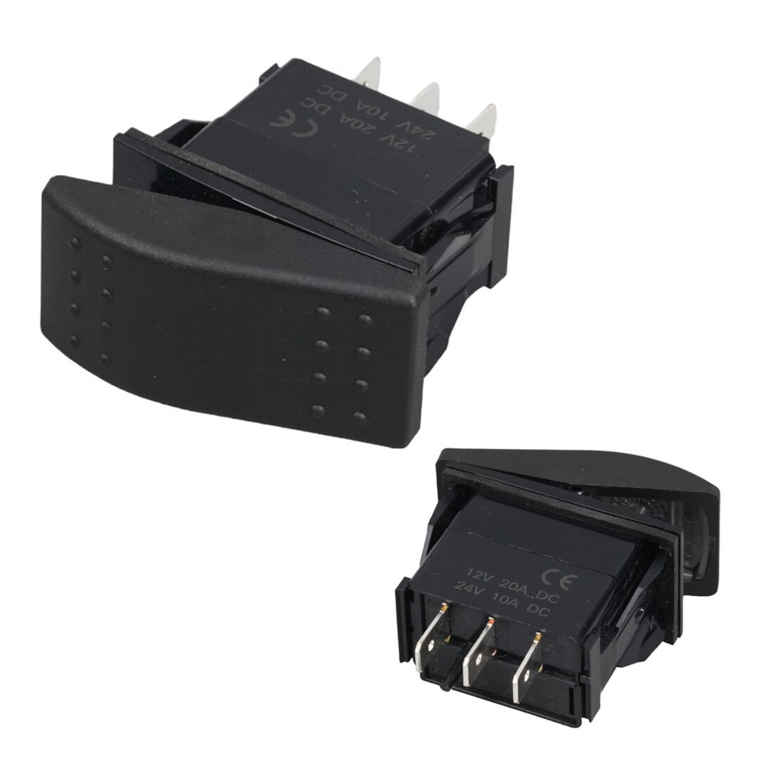 Powermaster Sembolsüz Işıksız Yaylı 3 Pinli On-Off-On 12-24V Marin Switch