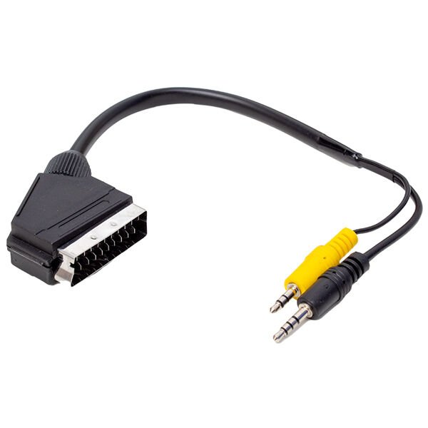 Uydu Alıcısı AV Kablo 3.5 Mm Stereo Erkek-Scart Kablo