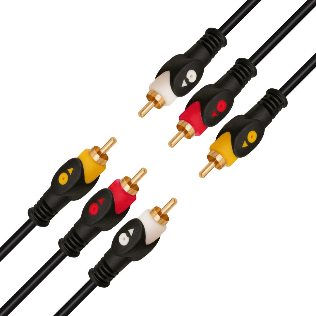 Powermaster PM-2017 1.5 Metre 3RCA-3RCA Kablo