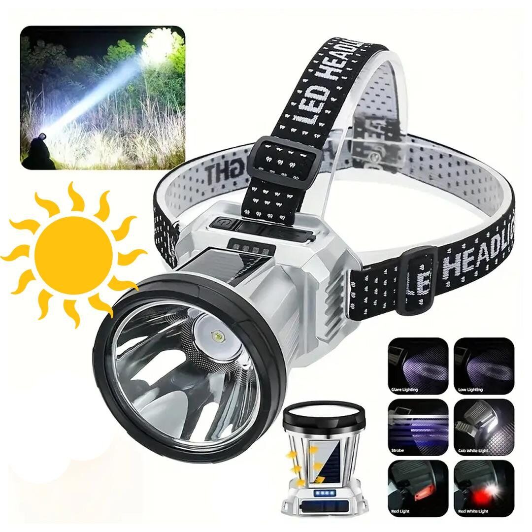 Powermaster PM-26721 Solar Panelli Ledli Kafa Lambası Feneri
