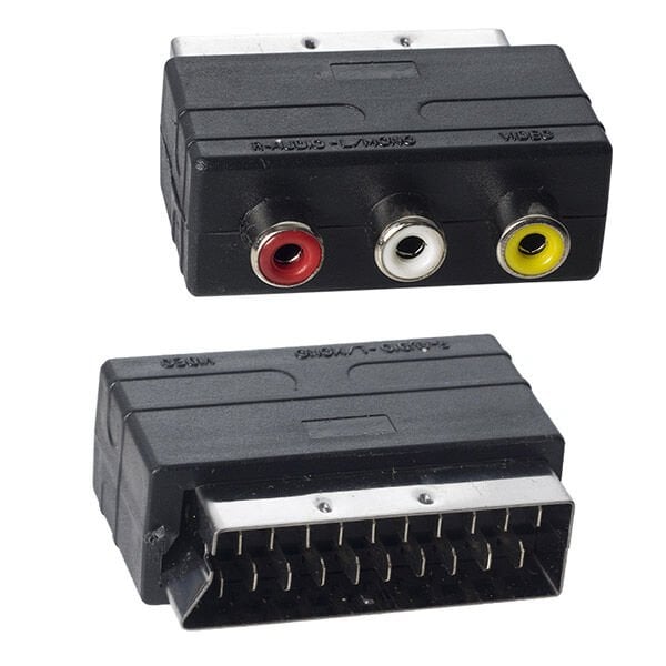 Powermaster PM-2067 Scart Erkek-Rca Dişi Ara Mini Adaptör
