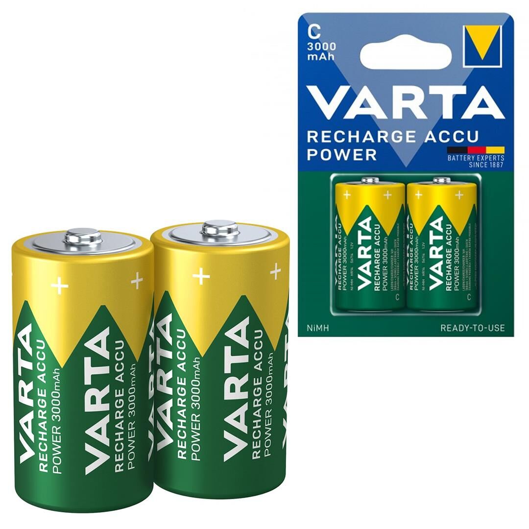 Varta HR14 3000Mah C Orta Boy 1.2 Volt Ni-Mh Şarjlı Pil