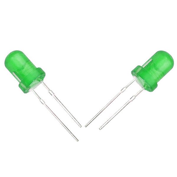 Halmet Mantar Led 5mm Yeşil Mat (10'lu Paket)