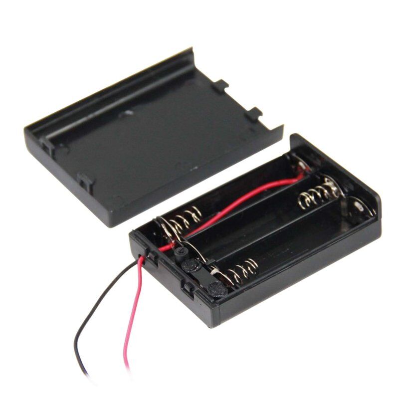 Powermaster IC-233E 3'lü AA Kapaklı Switch'li Pil Yuvası