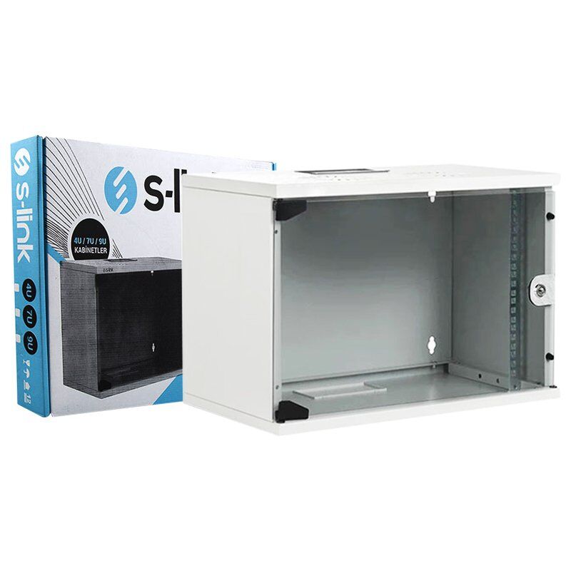 S-Link 4U Soho Rack Kabin 19 inç W-530 Mm D-400 Mm Kabinet
