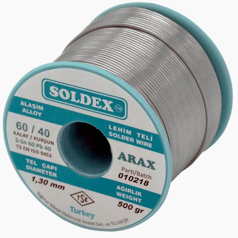 Soldex 500 Gr 1.3 mm Araxlı Lehim Teli