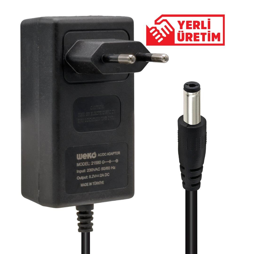 Weko WK-21580 8.2 Volt - 2 Amper 5.5 x 2.5 Uçlu Adaptör
